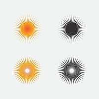 sol vector ilustración icono verano logo