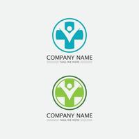Hospital logo and health care icon symbols template icons app vector