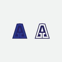 A Letter and font  Logo design set Template vector