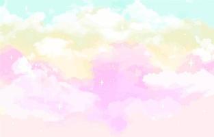 Cloud Watercolor Pastel Background vector