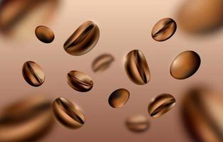 Realistic Coffee Bean Background vector