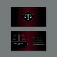 Wine and black lawyer business card vector