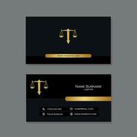 Lawyer business card in shades of gray with gold vector