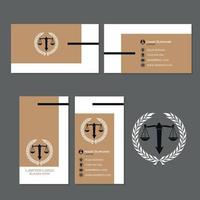 Lawyer business card template set vector