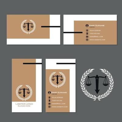 Lawyer business card template set