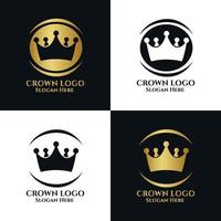 colección de logotipos de coronas vector