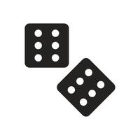 two dice icon illustration, game. vector