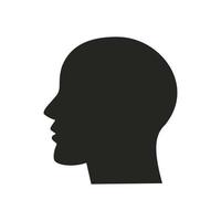 head icon silhouette illustration. vector design that is suitable for websites, apps.