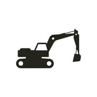 excavator vehicle icon illustration. vector design is very suitable for logos, websites, apps, banners.