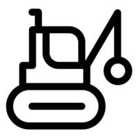 excavator vehicle icon illustration. vector design is very suitable for logos, websites, apps, banners.