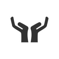 humanity icon illustration, hands raised. vector designs that are suitable for websites, apps and more.