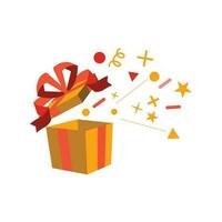 ilustración de icono de caja de regalo, sorpresa, cumpleaños. diseño vectorial adecuado para sitios web, aplicaciones. vector