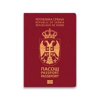 pasaporte de serbia. plantilla de identificación de ciudadano. vector