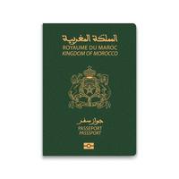 pasaporte de marruecos. plantilla de identificación de ciudadano. para tu diseño vector