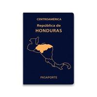 pasaporte de honduras. plantilla de identificación de ciudadano. para tu diseño vector