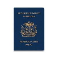 pasaporte de haití. plantilla de identificación de ciudadano. para tu diseño vector