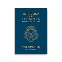 pasaporte de costa rica. plantilla de identificación de ciudadano. para tu diseño vector