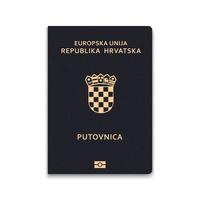 pasaporte de croacia. vector