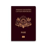 Passport of Latvia vector