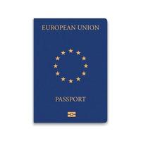 Passport of European Union vector