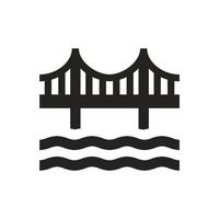 ilustración del icono del puente. vector