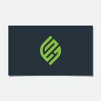 GH LEAF LOGO DESIGN VECTOR