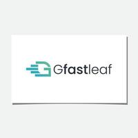 G FAST LEAF LOGO DESIGN VECTOR