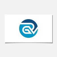 GR OR GRV INITIAL LOGO WITH CIRCLE vector