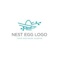vector de diseño de logotipo de huevo de nido