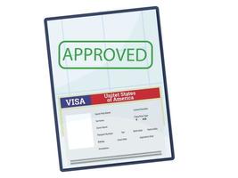 Approved Visa Type H1B temporary work for workers. vector