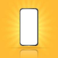 Lattest Smartphone with Orange Background vector