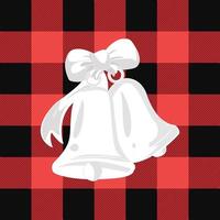Christmas Bell with Cloth Christmas Background vector