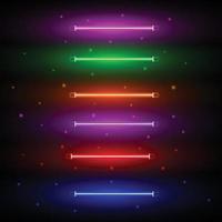 neon lights with attractive and sparkling colors vector