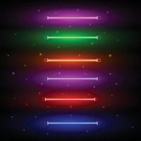 neon lights with attractive and sparkling colors vector