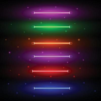 neon lights with attractive and sparkling colors