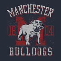 la camiseta de los bulldogs de washington se puede usar para imprimir camisetas, imprimir tazas, almohadas, diseño de estampados de moda, ropa para niños, baby shower, saludos y postales. diseño de camiseta vector