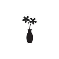 Flower vase logo vector