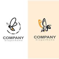 logotipo de abeja simple inspiración creativa para el diseño de vectores de plantillas de negocios