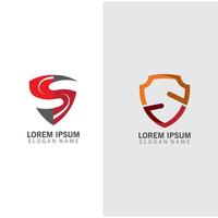 Shield security logo creative template illustration vector