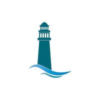 Lighthouse logo template vector