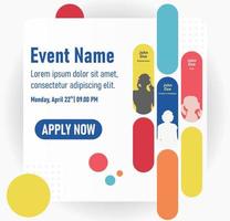 Colorful Banner Event vector