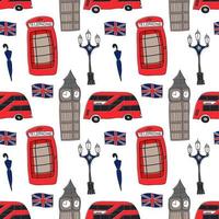 Seamless vector pattern London signs