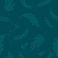 seamless pattern green leaves of the tropics on a dark background vector