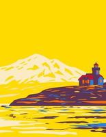 archipiélago de las islas san juan en el noroeste del pacífico entre el estado de washington y la isla de vancouver canadá estados unidos wpa poster art