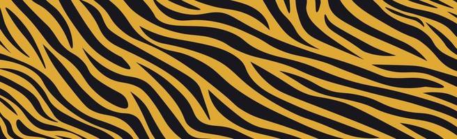 Panoramic texture zebra skin set of chaotic lines - Vector