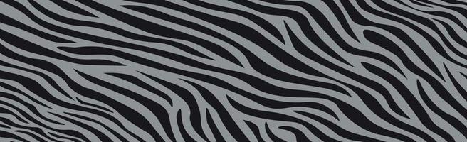 Panoramic texture zebra skin set of chaotic lines - Vector