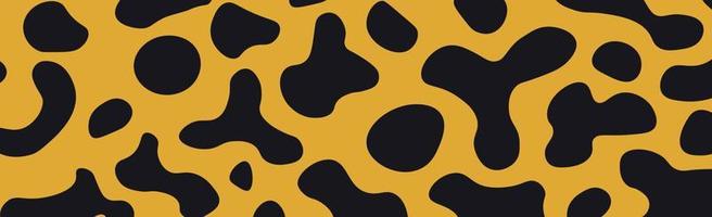 Panoramic texture of fur skin African leopard - Vector