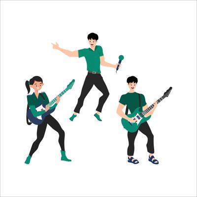 Rock Band Silhouette Vector Art, Icons, and Graphics for Free Download