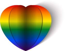 Heart pride LGBTQ vector