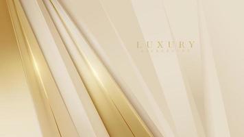 Luxury background with gold line element and glitter light effect decoration. vector